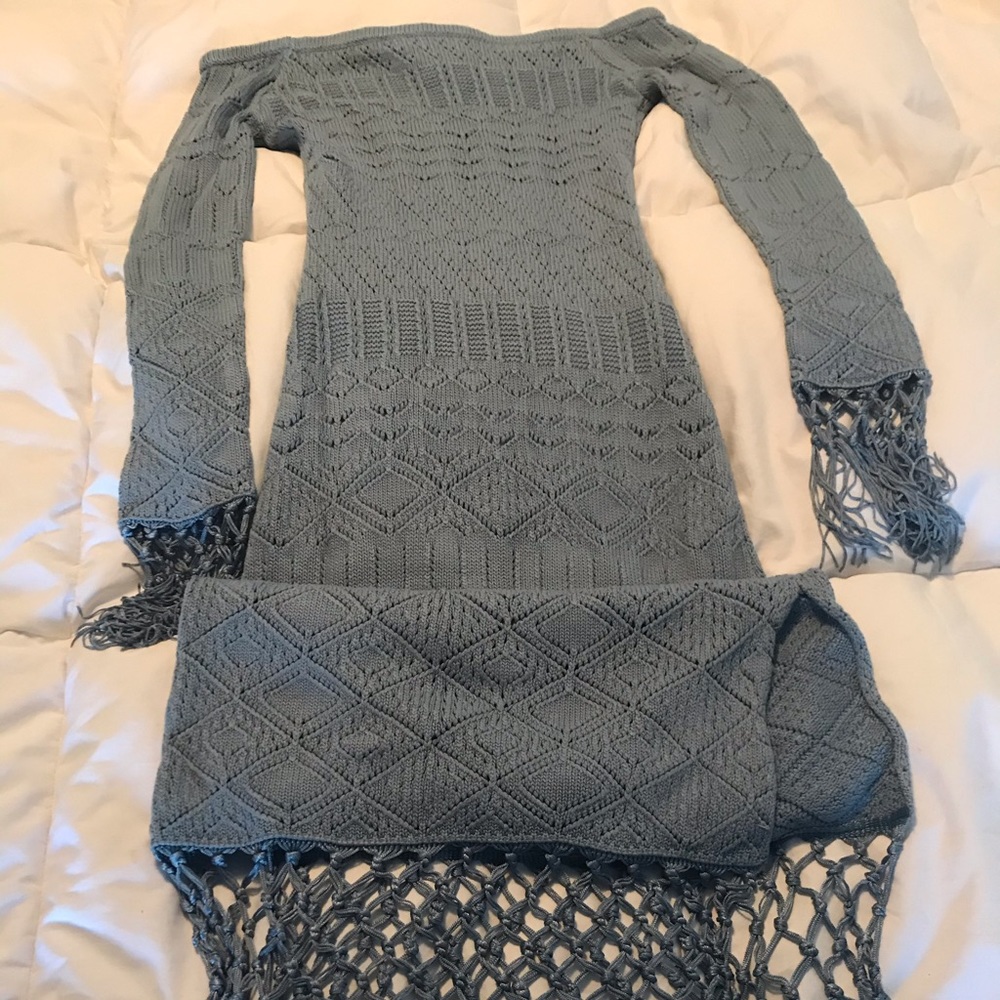 Never worn! Knitted off shoulder dress.